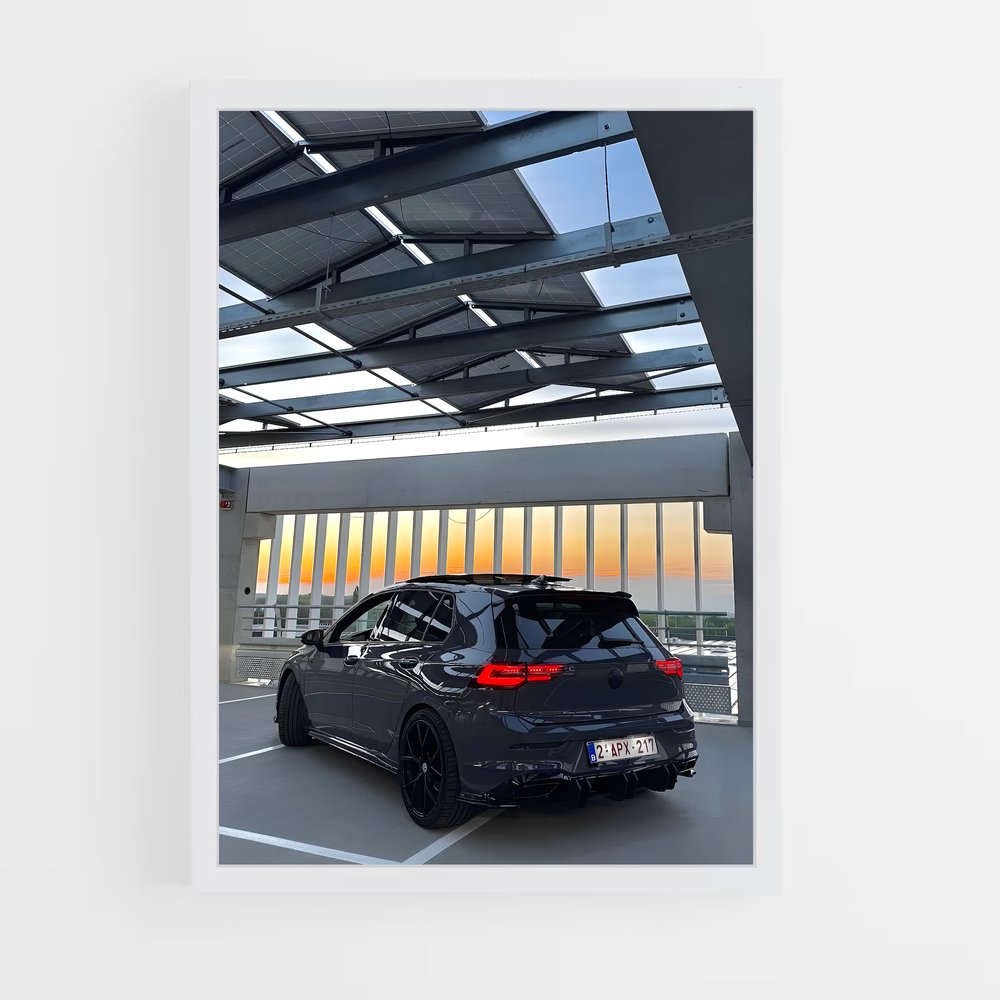 Poster Golf Noir Élégance – affiche Volkswagen (vue 3)
